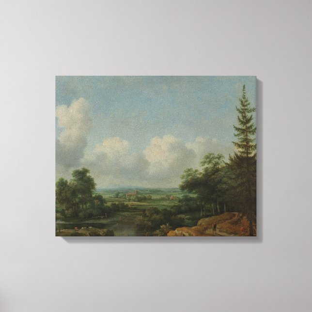 Svenska Landskapet, Allaert van Everdingen, 1650 Canvastryck (Framsida)