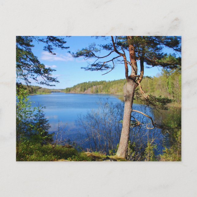 Svenska landskapskort vykort (Framsida)