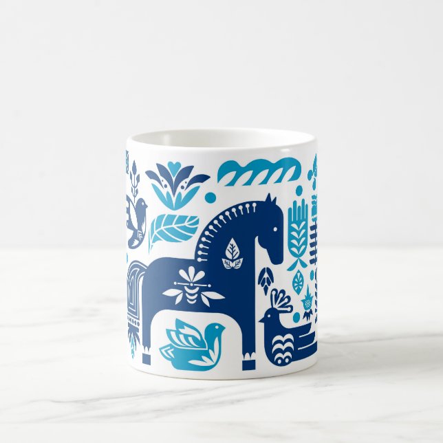 Svenska marinen och blå Dala-mugg Kaffemugg (Center)