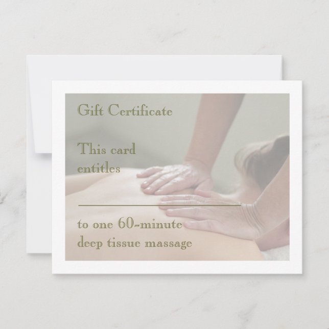 Svenska massage Photo - Back - Gift Certificate (Framsida)