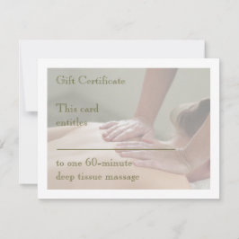 Svenska massage Photo - Back - Gift Certificate