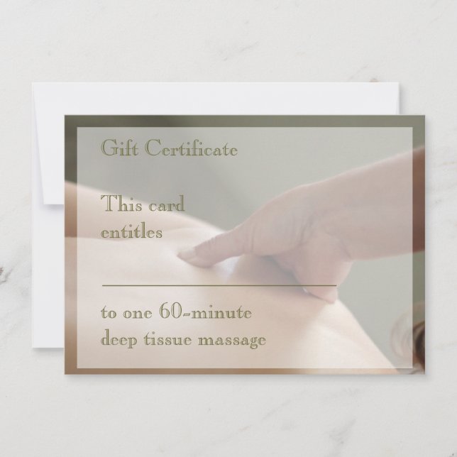 Svenska massage Photo - Thumb - Gift Certificate (Framsida)