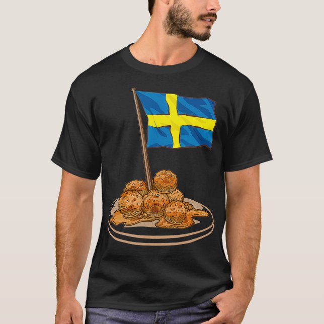 Svenska Meatball Sverige Europe Travel T Shirt (Framsida)