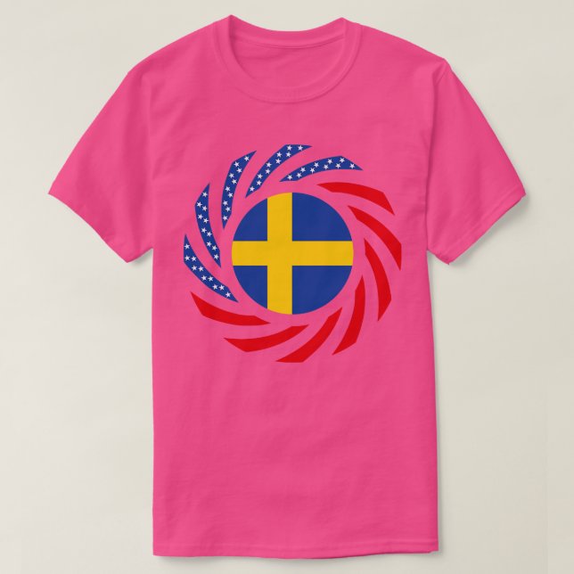 Svenska Multinational Patriot Flagga Series T Shirt (Design framsida)