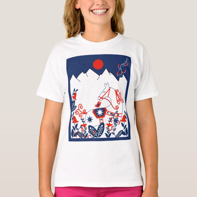 Svenska och Avsluta folkkonstgåvor T Shirt (Framsida)