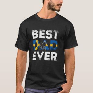 Svenska Pappa Sverige Far Superhjälte Hero T Shirt
