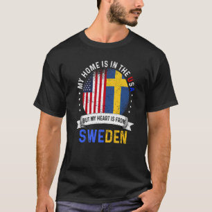 Svenska Patriot Heart kommer från Sverige Flagga T Shirt