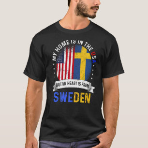 Svenska Patriot Heart kommer från Sverige Flagga T Shirt