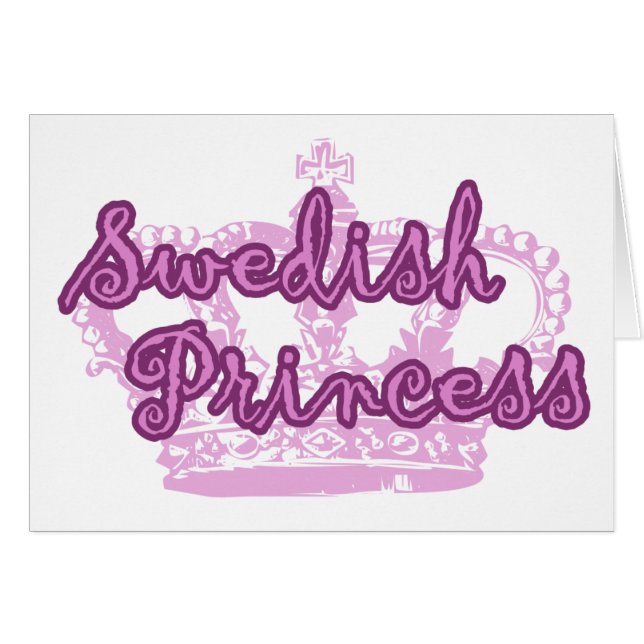 Svenska prinsessa hälsningskort (Framsidan Horizontal)
