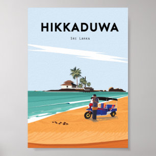 Svenska reseaffisch i Hikkaduwa Poster