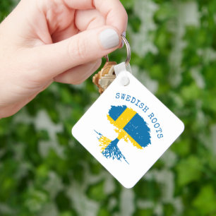 Svenska Roots Flagga Nyckelring