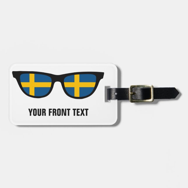 Svenska Shades-anpassningsbarnas bagagemärke Bagagebricka (Horisontell Framsida)