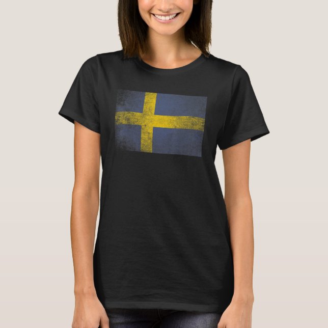 Svenska Sverigen Flagga Pride Land Home Matching T Shirt (Framsida)