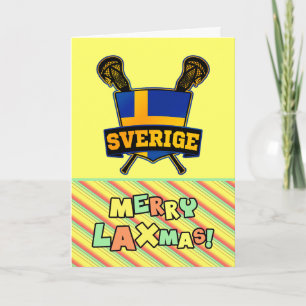 Svenska Sverigen Lacrosse julkort julkort Helgkort