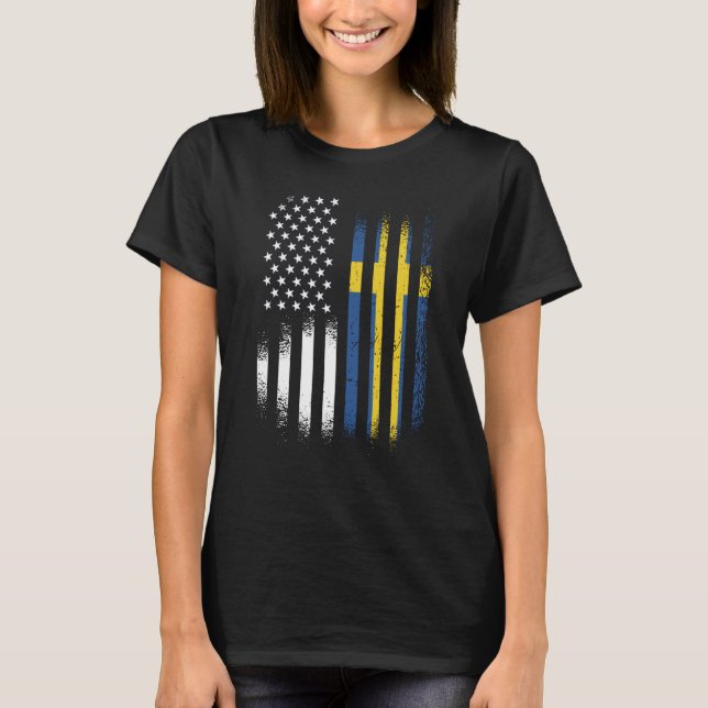 Svenska Sverigen Patriot Gro T Shirt (Framsida)