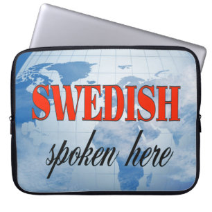 Svenska tal här i grumlig jord laptop fodral