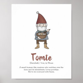 Svenska Tomte Gnome-definitionen Poster