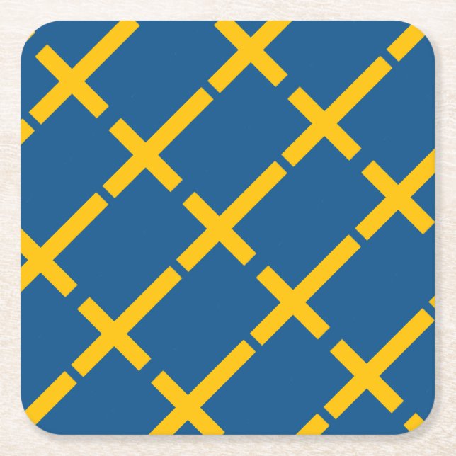 Svenska Underlägg Papper Kvadrat (Framsidan)