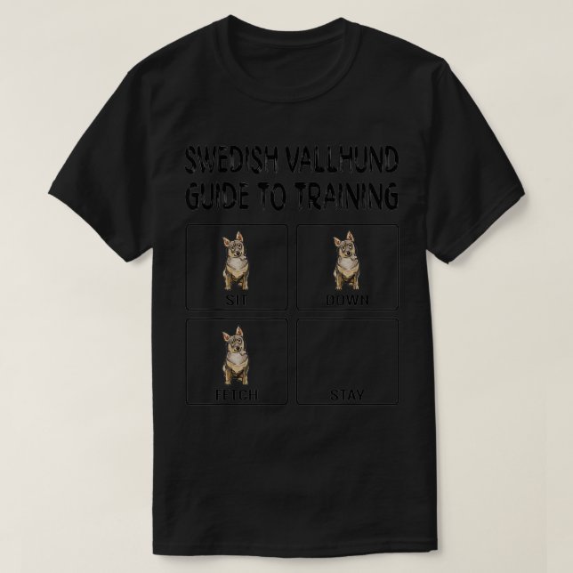 Svenska Vallhund Guide to Training-Hund, citat  T Shirt (Design framsida)