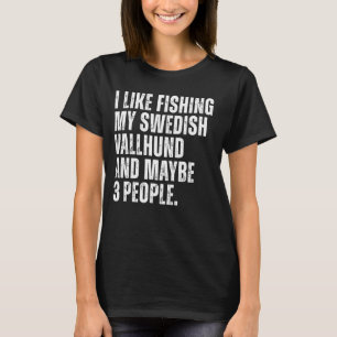 Svenska Vallhund Owner Fishing Älskare Rolig hund T Shirt