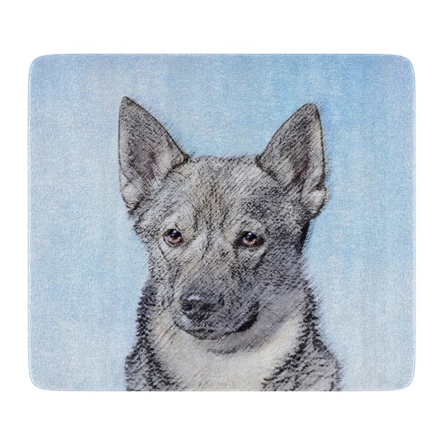 Svenska Vallhund Painting - Cute Original Hund Art (Framsidan)