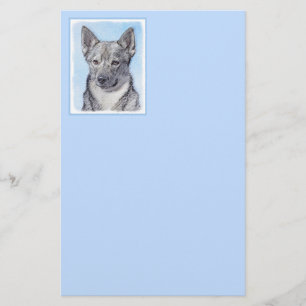 Svenska Vallhund Painting - Cute Original Hund Art Brevpapper