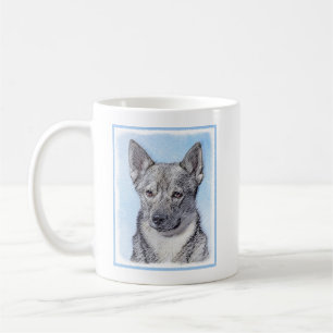 Svenska Vallhund Painting - Cute Original Hund Art Kaffemugg