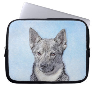 Svenska Vallhund Painting - Cute Original Hund Art Laptop Fodral