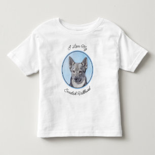 Svenska Vallhund Painting - Cute Original Hund Art T Shirt