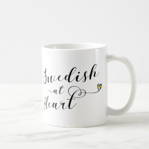 Svenska vid Heart Mugg, Sverige Kaffemugg