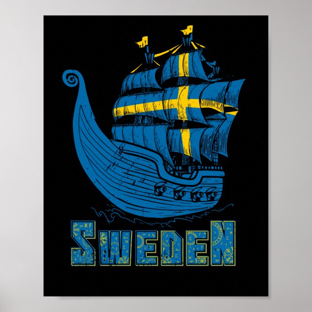 Svenska Viking Frakt Gift Svenska Viking Poster (Framsidan)