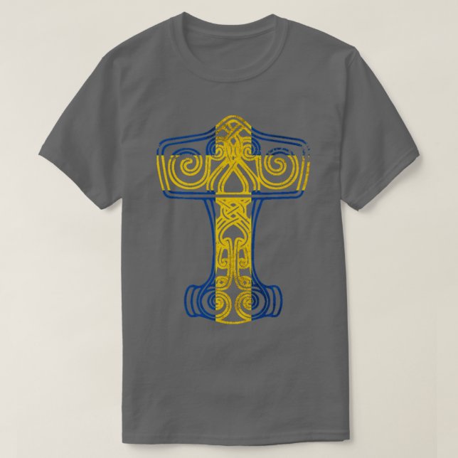 Svenska Viking Hammer T Shirt (Design framsida)