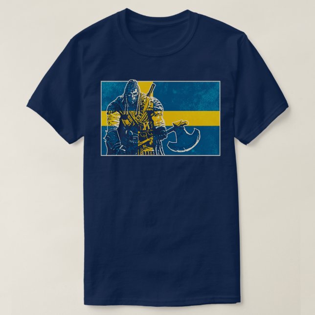 Svenska Viking Warrior 1 T Shirt (Design framsida)
