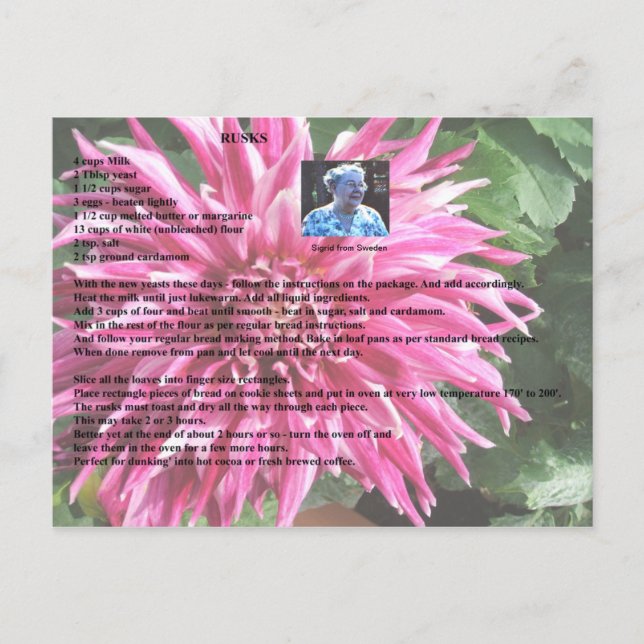 Svenska vykort för recept på recept (Framsida)