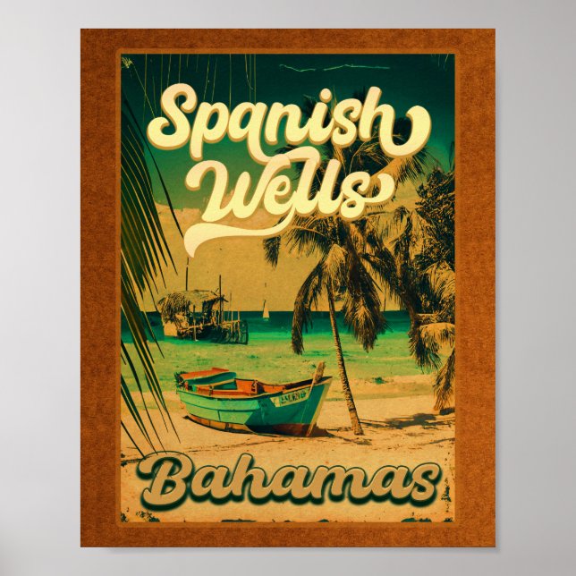 Svenska Wells-ön Bahamas Souvenirs 60 Poster (Framsidan)