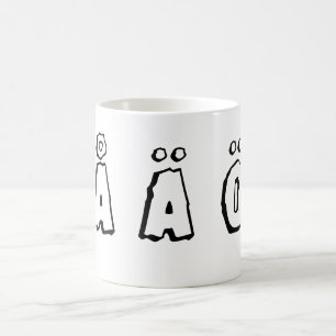 Svenskbrev (åäö) kaffemugg