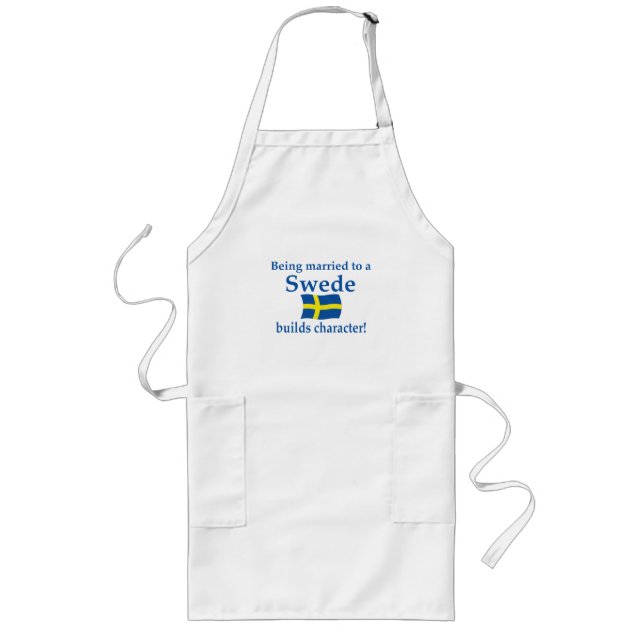 Svensken bygger teckenet långt förkläde (Framsidan)