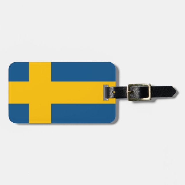 Svenskflagga Bagagebricka (Horisontell Framsida)