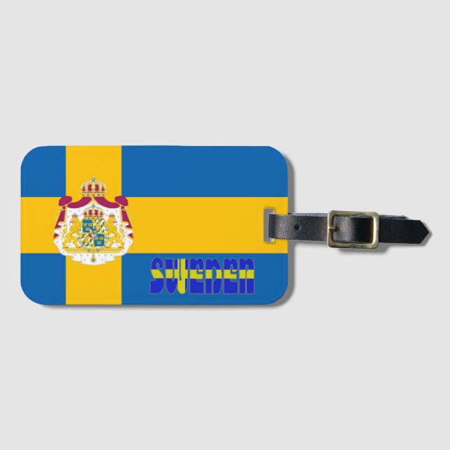 Svenskflagga Bagagebricka (Framsida horisontal)