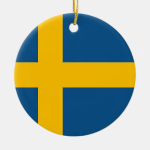 Svenskflagga Julgransprydnad Keramik