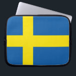 Svenskflagga Laptop Sleeve<br><div class="desc">Flagga av det skandinaviska landet av sverigen i blått och gult. Skandinaviska datorgåvor.</div>