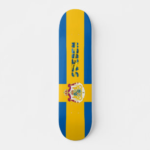 Svenskflagga Mini Skateboard Bräda 18,5 Cm