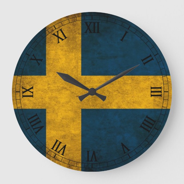 svenskflagga stor klocka (Framsida)
