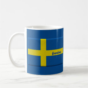 Svenskflaggamormor eller anpassningsbarnamn kaffemugg