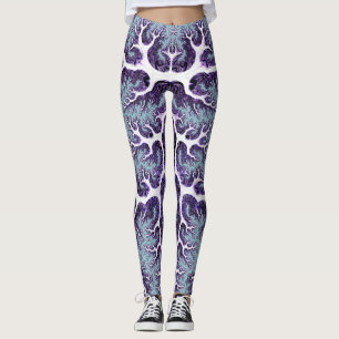 SVENSKILD KLIMMING ~ Lila Blue White 3D ~ Leggings