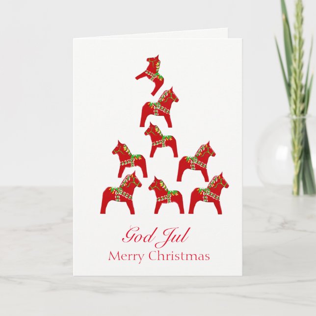 Svenskt amerikanskt julkort helgkort (Framsida)