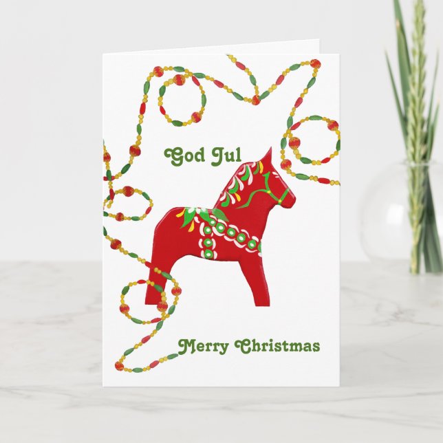 Svenskt amerikanskt julkort helgkort (Framsida)