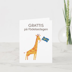 Svenskt födelsedagskort – Grattis på födelsedagen Kort