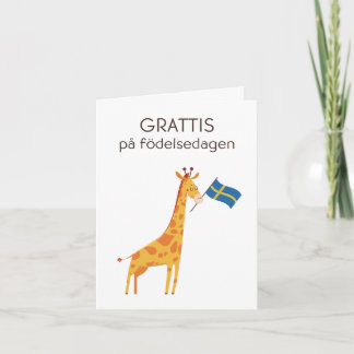 Svenskt födelsedagskort – Grattis på födelsedagen Kort