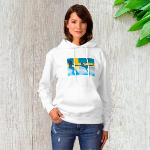 Svenskt isdanspar i silhuett t shirt